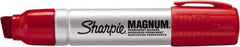 Sharpie - Red Permanent Marker - Chisel Tip, Alcohol Base Ink - USA Tool & Supply