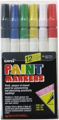 Sharpie - Black, Dark Blue, Gold, Green, Light Blue, Orange, Pink, Red, Silver, Violet, White, Yellow Paint Marker - Fine Tip - USA Tool & Supply