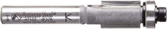 Amana Tool - 3/8" Cut Diam, 1/2" Length of Cut, 2 Flute Flush Trim Edge Profile Router Bit - Carbide-Tipped, 1/4" Shank Diam, 2-1/8" OAL, Uncoated - USA Tool & Supply