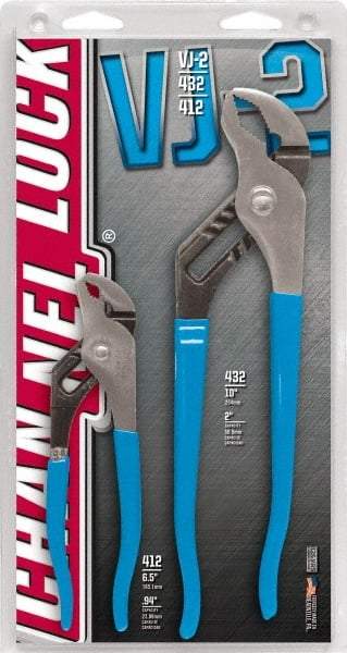 Channellock - 2 Piece Tongue & Groove Plier Set - Comes in Display Card - USA Tool & Supply