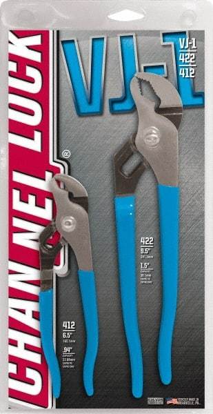 Channellock - 2 Piece Tongue & Groove Plier Set - Comes in Display Card - USA Tool & Supply