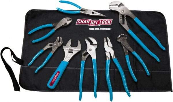 Channellock - 8 Piece Plier Set - Comes in Tool Roll - USA Tool & Supply