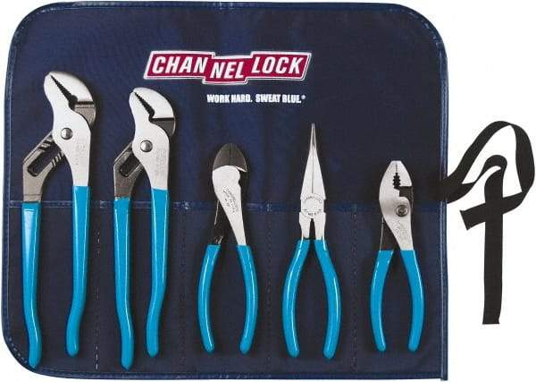 Channellock - 5 Piece Plier Set - Comes in Tool Roll - USA Tool & Supply