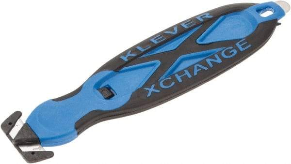 Klever Innovations - Fixed Replacement Head - Blue & Black Plastic Handle, 1 Blade Included - USA Tool & Supply