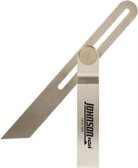 Johnson Level & Tool - 10" Blade Length x 1-1/8" Blade Width, 6-1/2" Base Length x 1-1/8" Base Width Stainless Steel Square - 0.008" Accuracy, Beveled Edge - USA Tool & Supply