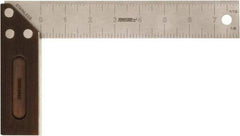 Johnson Level & Tool - 8" Blade Length x 1-1/2" Blade Width, 5-1/2" Base Length x 1-1/2" Base Width Stainless Steel Square - 0.008" Accuracy - USA Tool & Supply