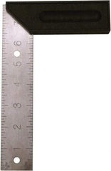 Johnson Level & Tool - 8" Blade Length x 1-1/2" Blade Width, 5-1/8" Base Length x 1-1/2" Base Width Stainless Steel Square - 0.008" Accuracy - USA Tool & Supply