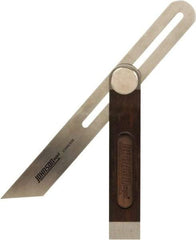 Johnson Level & Tool - 10" Blade Length x 1-1/8" Blade Width, 6-1/2" Base Length x 1-1/8" Base Width Stainless Steel Square - 0.008" Accuracy, Beveled Edge - USA Tool & Supply