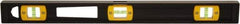 Johnson Level & Tool - 48" Long 3 Vial I-Beam Level - Aluminum, Black, 2 Plumb & 1 Level Vials - USA Tool & Supply