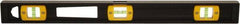 Johnson Level & Tool - 72" Long 5 Vial I-Beam Level - Aluminum, Black, 3 Plumb & 2 Level Vials - USA Tool & Supply