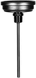 Wika - 2-1/2 Inch Long Stem, 3 Inch Dial Diameter, Stainless Steel, Back Connected Bi-Metal Thermometer - 100 to 540°C, 1% Accuracy - USA Tool & Supply