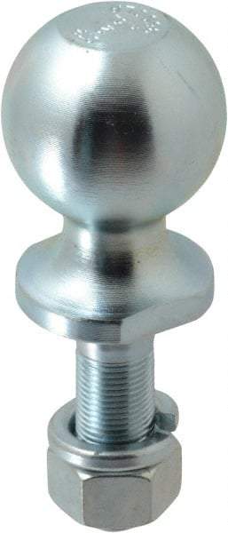 Reese - 2" Diam, 2-3/8" Shank Length, Hitch Ball - 3/4" Shank Diam, 3,500 Lb Capacity, Zinc Finish - USA Tool & Supply