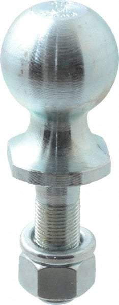 Reese - 1-7/8" Diam, 2-3/8" Shank Length, Hitch Ball - 3/4" Shank Diam, 2,000 Lb Capacity, Zinc Finish - USA Tool & Supply