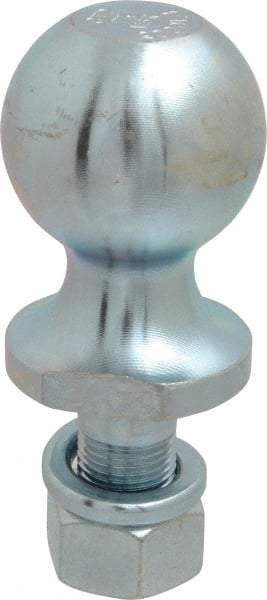 Reese - 1-7/8" Diam, 1-1/2" Shank Length, Hitch Ball - 3/4" Shank Diam, 2,000 Lb Capacity, Zinc Finish - USA Tool & Supply