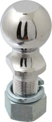 Reese - 2-5/16" Diam, 2-1/2" Shank Length, Hitch Ball - 1-1/4" Shank Diam, 12,000 Lb Capacity, Chrome Finish - USA Tool & Supply