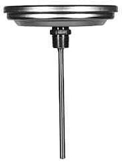 Wika - 12 Inch Long Stem, Stainless Steel, Back Connected Bi-Metal Thermometer - 100 to 540°C, 1% Accuracy - USA Tool & Supply
