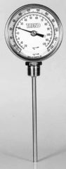 Wika - 9 Inch Long Stem, Stainless Steel, Bottom Connected Bi-Metal Thermometer - -5 to 115°C, 1% Accuracy - USA Tool & Supply