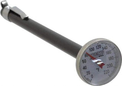 Wika - 0 to 220°F, Bimetal Pocket Thermometer - Stainless Steel - USA Tool & Supply