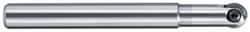 LMT - 3/8" Cut Diam, 3/16" Max Depth of Cut, 3/8" Shank Diam, 120mm OAL, Indexable Ball Nose End Mill - 1.38" Head Length, Straight Shank, EBG-R-NC Toolholder, WPB 0375, WPR 0375 Insert - USA Tool & Supply