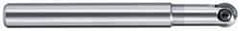 LMT - 3/8" Cut Diam, 3/16" Max Depth of Cut, 3/8" Shank Diam, 120mm OAL, Indexable Ball Nose End Mill - 1.38" Head Length, Straight Shank, EBG-R-NC Toolholder, WPB 0375, WPR 0375 Insert - USA Tool & Supply