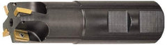 LMT - 1" Cut Diam, 0.413" Max Depth of Cut, 1" Shank Diam, 3-1/2" OAL, Indexable Square Shoulder End Mill - AD...1103...R Inserts, Weldon Shank, Series Univex - USA Tool & Supply