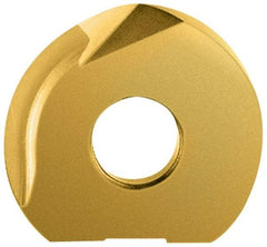 LMT - WPR0750 CF Grade LC610T Carbide Milling Insert - TiAlN/TiN Finish, 0.12" Thick, 3/4" Inscribed Circle - USA Tool & Supply
