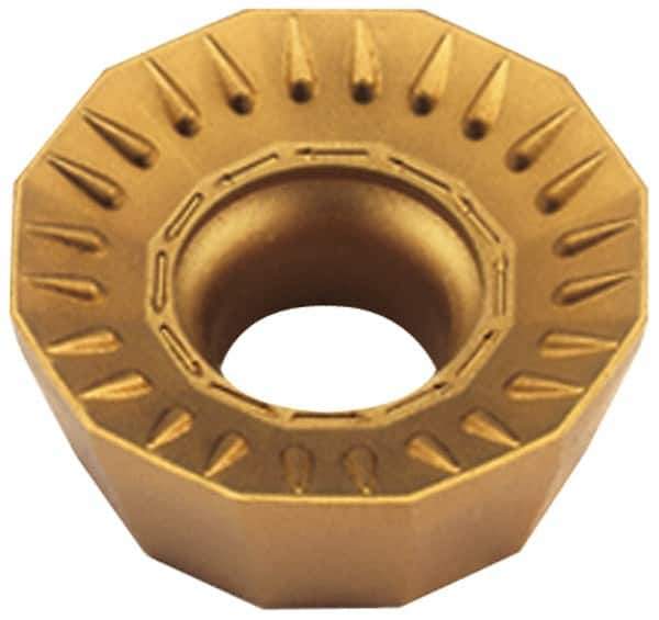 LMT - XCKX1606 TR Grade LC240T Carbide Milling Insert - TiAlN/TiN Finish, 1/4" Thick, 16mm Inscribed Circle, 0.5mm Corner Radius - USA Tool & Supply