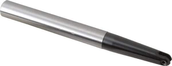 LMT - 1/2" Cut Diam, 2.36" Max Depth of Cut, 5/8" Shank Diam, 6.3" OAL, Indexable Ball Nose End Mill - 2.36" Head Length, Straight Shank, EBG-R-T Toolholder, WPR 0500 Insert - USA Tool & Supply