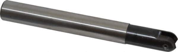 LMT - 3/4" Cut Diam, 1.77" Max Depth of Cut, 3/4" Shank Diam, 6.3" OAL, Indexable Ball Nose End Mill - 1.77" Head Length, Straight Shank, EBG-R Toolholder, WPR 0750 Insert - USA Tool & Supply