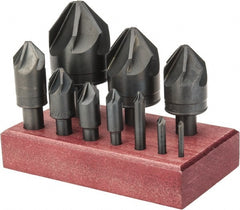 M.A. Ford - 10 Piece, 1/8 to 1-1/2" Head Diam, 82° Included Angle, Countersink Set - USA Tool & Supply