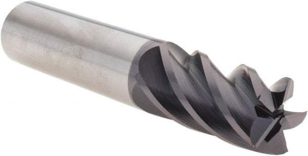 M.A. Ford - 3/4", 5 Flute, Single End, Solid Carbide, 0.015" Corner Radius End Mill - 4" OAL, 38° Helix, Right Hand Flute, 1-1/2" LOC, Right Hand Cut - USA Tool & Supply