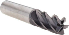 M.A. Ford - 3/4", 5 Flute, Single End, Solid Carbide, 0.015" Corner Radius End Mill - 4" OAL, 38° Helix, Right Hand Flute, 1-1/2" LOC, Right Hand Cut - USA Tool & Supply