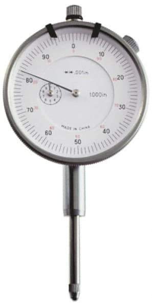 Value Collection - 1/4" Range, 0-100 Dial Reading, 0.001" Graduation Dial Drop Indicator - 1-37/64" Dial, Revolution Counter - USA Tool & Supply