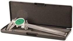 Value Collection - 0" to 6" Range, 0.001" Graduation, 0.1" per Revolution, Dial Caliper - Green Face, 1.57" Jaw Length - USA Tool & Supply