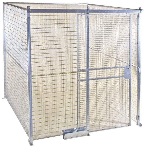 Folding Guard - 8' Wide x 2' High, Temporary Structure Galvanized Welded Wire Panel - 8' x 2' Panel - USA Tool & Supply