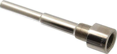 Alloy Engineering - 6 Inch Overall Length, 1/2 Inch Thread, 316 Stainless Steel Standard Thermowell - 4-1/2 Inch Insertion Length - USA Tool & Supply