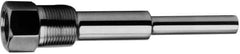 Alloy Engineering - 15 Inch Overall Length, 1/2 Inch Thread, 316 Stainless Steel Standard Thermowell - 13-1/2 Inch Insertion Length - USA Tool & Supply