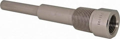 Alloy Engineering - 6 Inch Overall Length, 3/4 Inch Thread, 304 Stainless Steel Standard Thermowell - 4-1/2 Inch Insertion Length - USA Tool & Supply