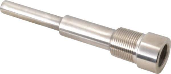 Alloy Engineering - 6 Inch Overall Length, 3/4 Inch Thread, 316 Stainless Steel Standard Thermowell - 4-1/2 Inch Insertion Length - USA Tool & Supply