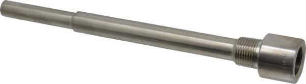 Alloy Engineering - 9 Inch Overall Length, 1/2 Inch Thread, 304 Stainless Steel Standard Thermowell - 7-1/2 Inch Insertion Length - USA Tool & Supply