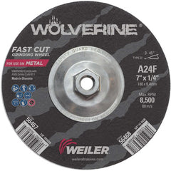 7X1/4 TYPE 27 GRINDING WHEEL A24R - USA Tool & Supply