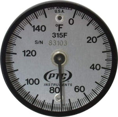 PTC Instruments - 150°F, 2 Inch Dial Diameter, Dual Magnet Mount Thermometer - 1° Division Graduation - USA Tool & Supply