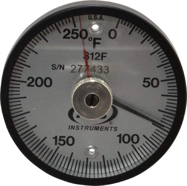 PTC Instruments - 250°F, 2 Inch Dial Diameter, Dual Magnet Mount Thermometer - 2° Division Graduation - USA Tool & Supply