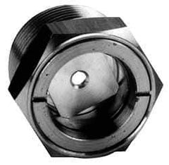 LDI Industries - 9/16" Sight Diam, 1/2" Thread, 1" OAL, Low Pressure Pipe Thread Lube Sight with Reflector Sight Glass & Flow Sight - 7/8" Head, 20 Max psi, 1/2-14 Thread - USA Tool & Supply