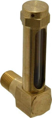 LDI Industries - 1-7/8 Inch Long Sight, 1/4 Inch Thread Size, Buna-N Seal Short Elbow, Vented Oil-Level Indicators and Gauge - 2-7/8 Inch Length to Center of Base - USA Tool & Supply