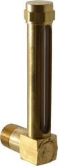 LDI Industries - 2-3/4 Inch Long Sight, 3/8 Inch Thread Size, Buna-N Seal Short Elbow, Vented Oil-Level Indicators and Gauge - 3-7/8 Inch Length to Center of Base - USA Tool & Supply