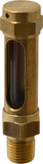 LDI Industries - 1-3/8 Inch Long Sight, 1/4 Inch Thread Size, Buna-N Seal Straight to Male Thread, Vented Oil-Level Indicators and Gauge - 3 Inch Length - USA Tool & Supply