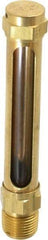 LDI Industries - 2-3/4 Inch Long Sight, 3/8 Inch Thread Size, Buna-N Seal Straight to Male Thread, Vented Oil-Level Indicators and Gauge - 4-1/2 Inch Length - USA Tool & Supply