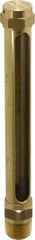 LDI Industries - 4-1/4 Inch Long Sight, 3/8 Inch Thread Size, Buna-N Seal Straight to Male Thread, Vented Oil-Level Indicators and Gauge - 6 Inch Length - USA Tool & Supply