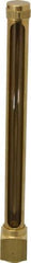 LDI Industries - 7-1/2 Inch Long Sight, 1/2 Inch Thread Size, Buna-N Seal Elbow to Female Thread, Vented Oil-Level Indicators and Gauge - 9 Inch Length to Center of Base - USA Tool & Supply